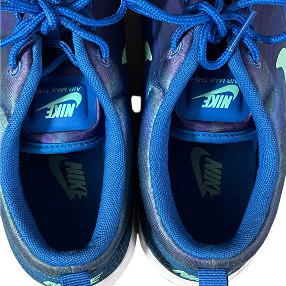 Nike Air Max Thea Print Blue Spark Green Glow women’s as 9.5 EUC - Picture 6 of 8